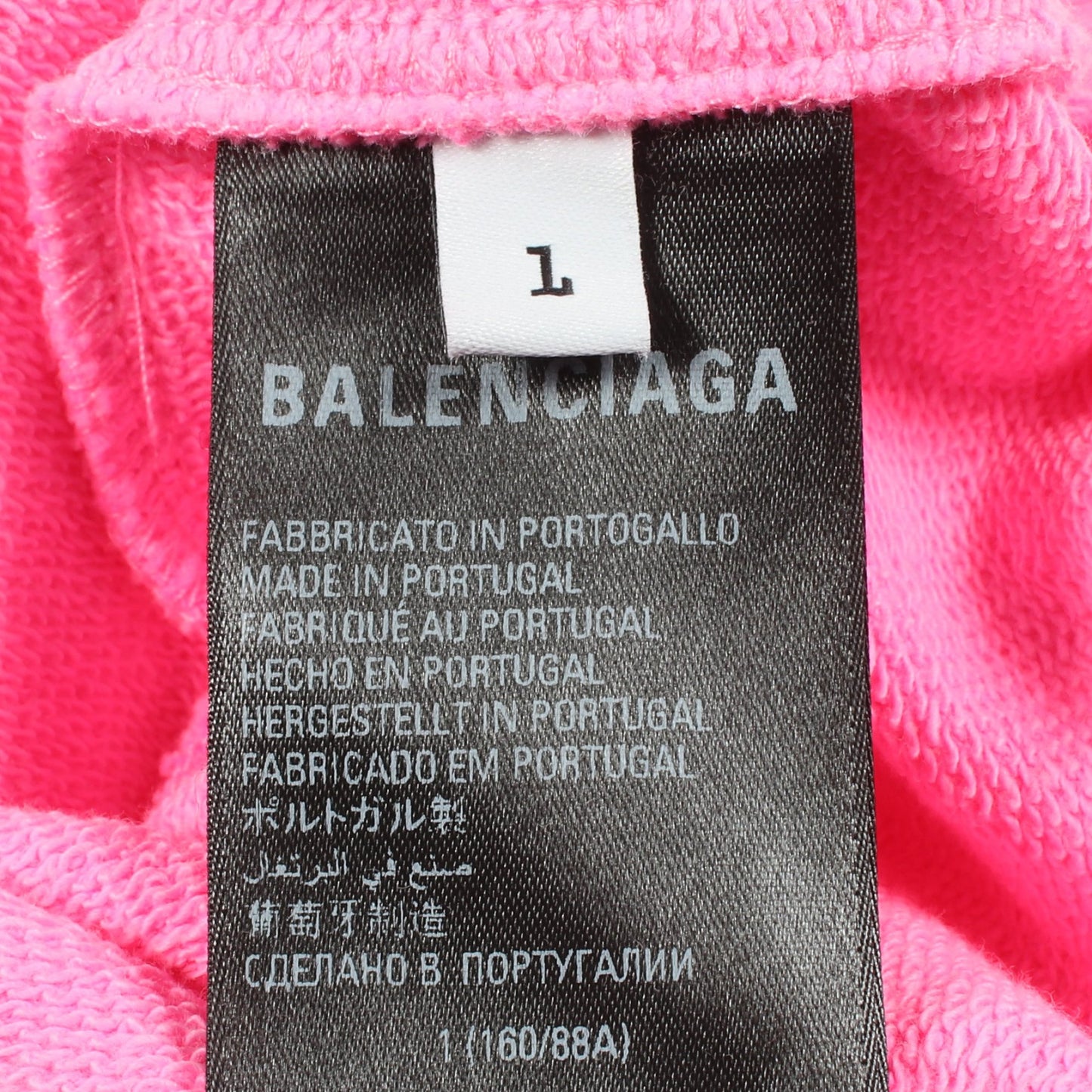 BALENCIAGA × adidas ロゴ刺繍 プルオーバーパーカー コットン ピンク バレンシアガ