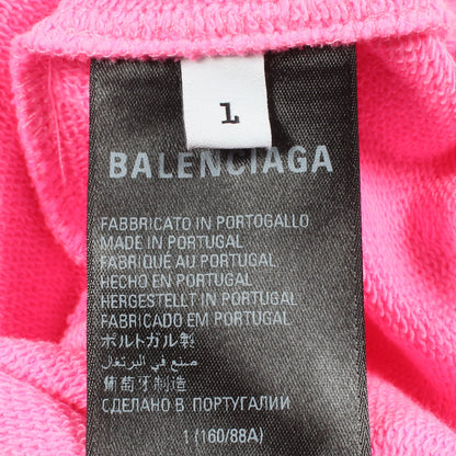 BALENCIAGA × adidas ロゴ刺繍 プルオーバーパーカー コットン ピンク バレンシアガ