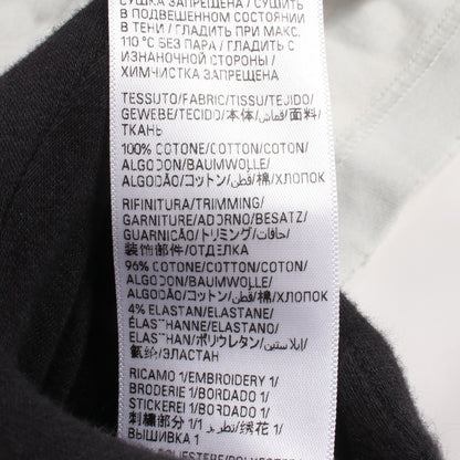 ロゴ ワッペン クラッシュ加工 ヴィンテージ加工 Tシャツ 半袖Tシャツ コットン ライトブルー バレンシアガ