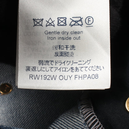 ダミエプリント デニムパンツ コットン インディゴブルー ルイヴィトン