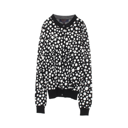 LOUIS VUITTON × yayoi kusama ドット柄 カーディガン カシミヤ シルク ブラック ホワイト ルイヴィトン