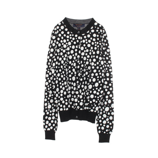 LOUIS VUITTON × yayoi kusama ドット柄 カーディガン カシミヤ シルク ブラック ホワイト ルイヴィトン