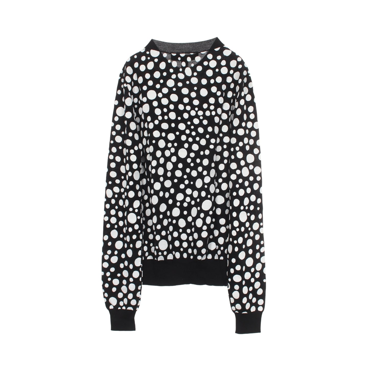 LOUIS VUITTON × yayoi kusama ドット柄 カーディガン カシミヤ シルク ブラック ホワイト ルイヴィトン