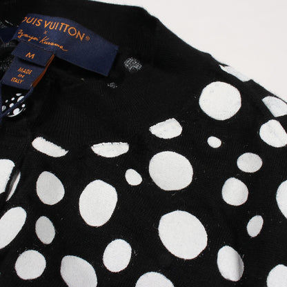 LOUIS VUITTON × yayoi kusama ドット柄 カーディガン カシミヤ シルク ブラック ホワイト ルイヴィトン
