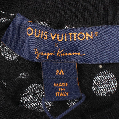 LOUIS VUITTON × yayoi kusama ドット柄 カーディガン カシミヤ シルク ブラック ホワイト ルイヴィトン