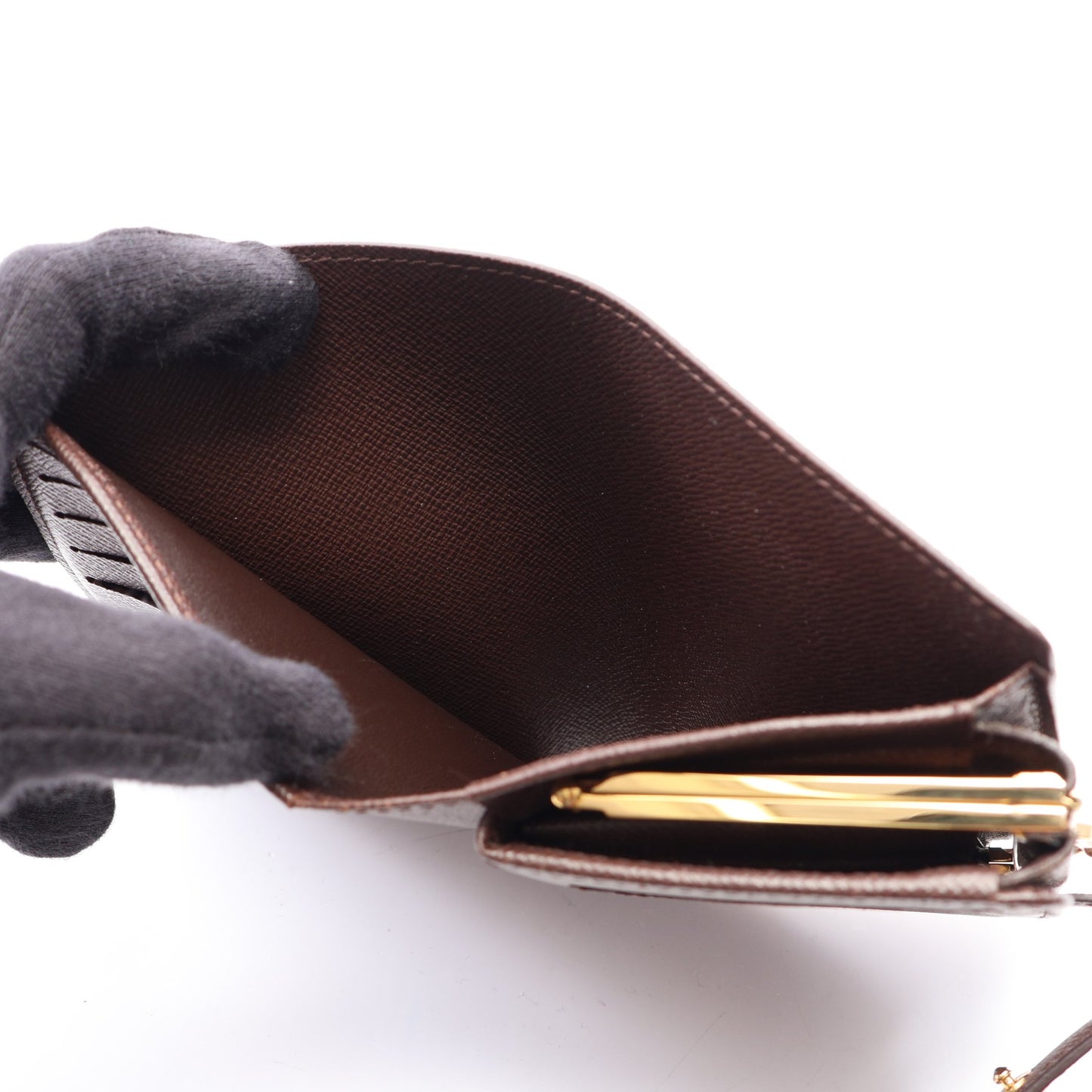 ポルトフォイユ ヴィエノワ ダミエエベヌ 二つ折り財布 PVC ブラウン ルイヴィトン