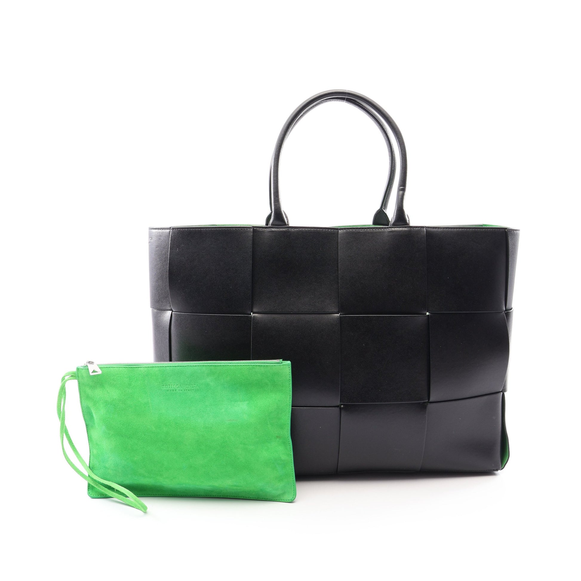 THE ARCO TOTE アルコ ラージ イントレチャート ハンドバッグ トートバッグ レザー ブラック ボッテガヴェネタ バッグ BOTTEGA VENETA