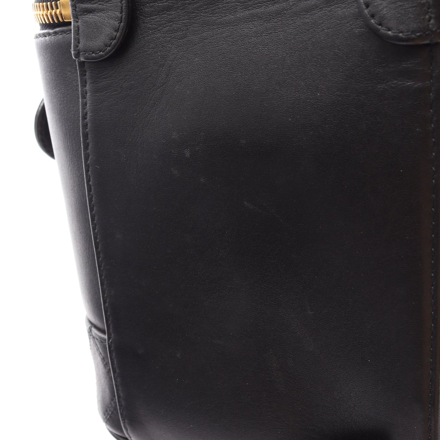 ビコローレ バニティバッグ ハンドバッグ レザー ブラック ゴールド金具 シャネル