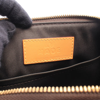 LOUIS VUITTON × NIGO シティ キーポル モノグラムストライプ LVスクエアード ショルダーバッグ PVC レザー ブラウン ライトブラウン ルイヴィトン