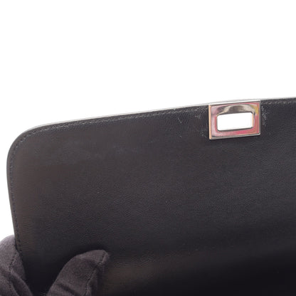 トラペーズ スモール ハンドバッグ レザー ヌバック ブラック ライトブルー セリーヌ バッグ CELINE