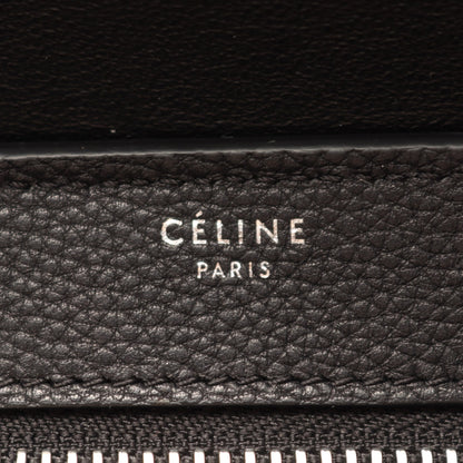 トラペーズ スモール ハンドバッグ レザー ヌバック ブラック ライトブルー セリーヌ バッグ CELINE