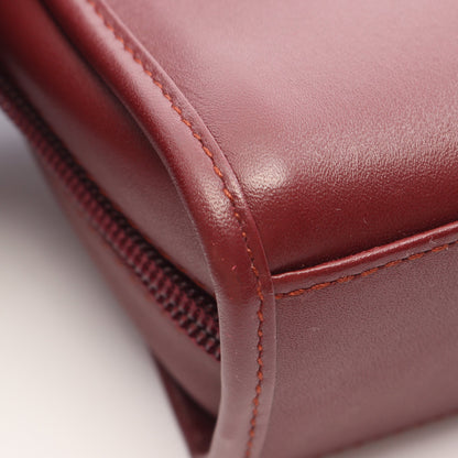 マストライン クラッチバッグ レザー ボルドー カルティエ バッグ Cartier