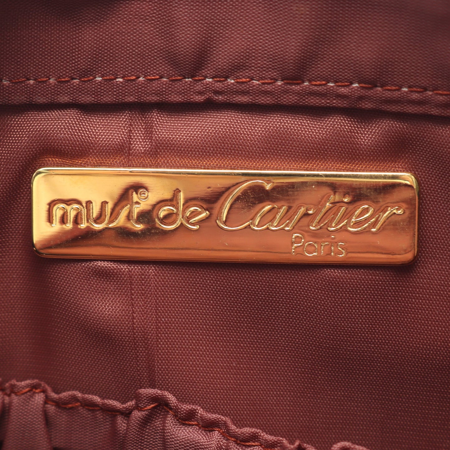 マストライン クラッチバッグ レザー ボルドー カルティエ バッグ Cartier
