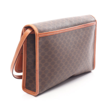 マカダム ショルダーバッグ PVC レザー ブラウン ベージュ セリーヌ バッグ CELINE