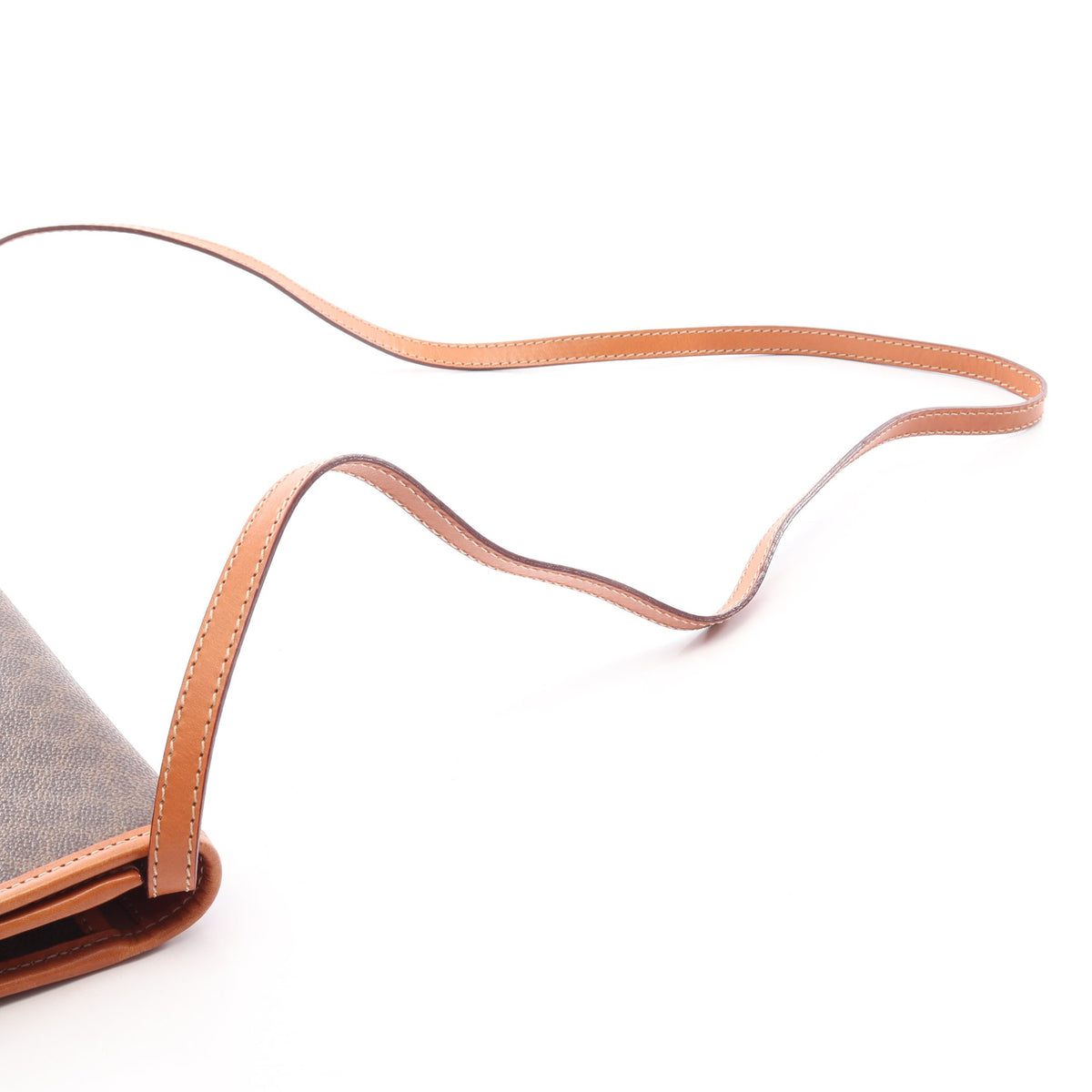 マカダム ショルダーバッグ PVC レザー ブラウン ベージュ セリーヌ バッグ CELINE