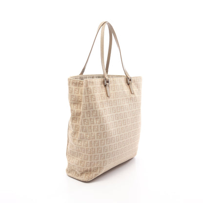 ズッキーノ ハンドバッグ トートバッグ キャンバス レザー ベージュ グレーベージュ フェンディ バッグ FENDI
