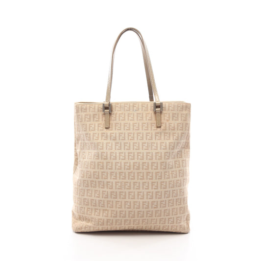 ズッキーノ ハンドバッグ トートバッグ キャンバス レザー ベージュ グレーベージュ フェンディ バッグ FENDI