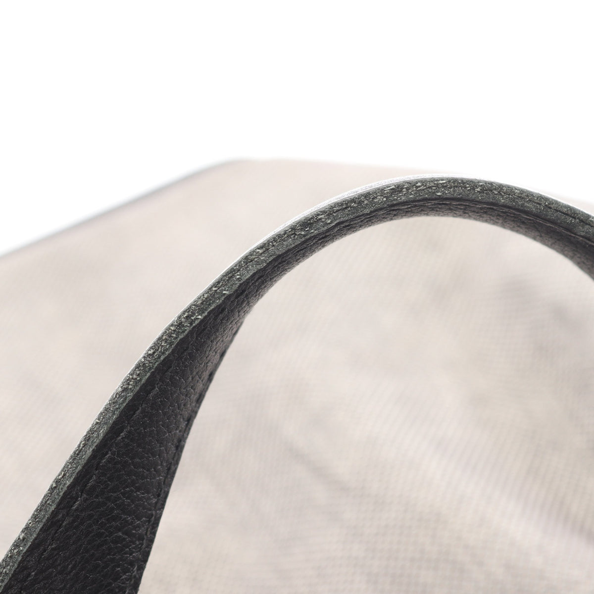 イントレチャート ハンドバッグ キャンバス レザー ブラック ダークグレー ボッテガヴェネタ バッグ BOTTEGA VENETA