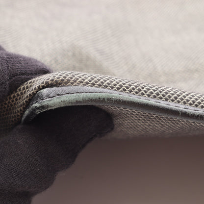 イントレチャート ハンドバッグ キャンバス レザー ブラック ダークグレー ボッテガヴェネタ バッグ BOTTEGA VENETA