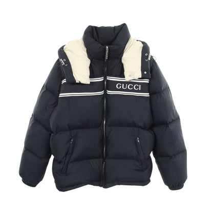 ロゴ ダウンジャケット ブラック グッチ