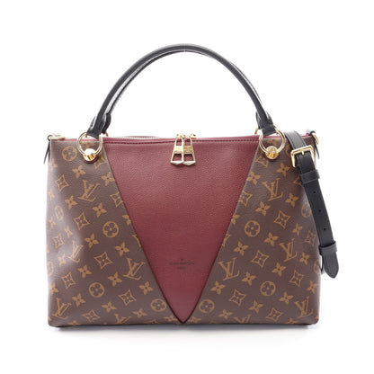 VトートMM モノグラム 2WAY ハンドバッグ トートバッグ PVC レザー ブラウン ボルドー ブラック ルイヴィトン バッグ LOUIS VUITTON