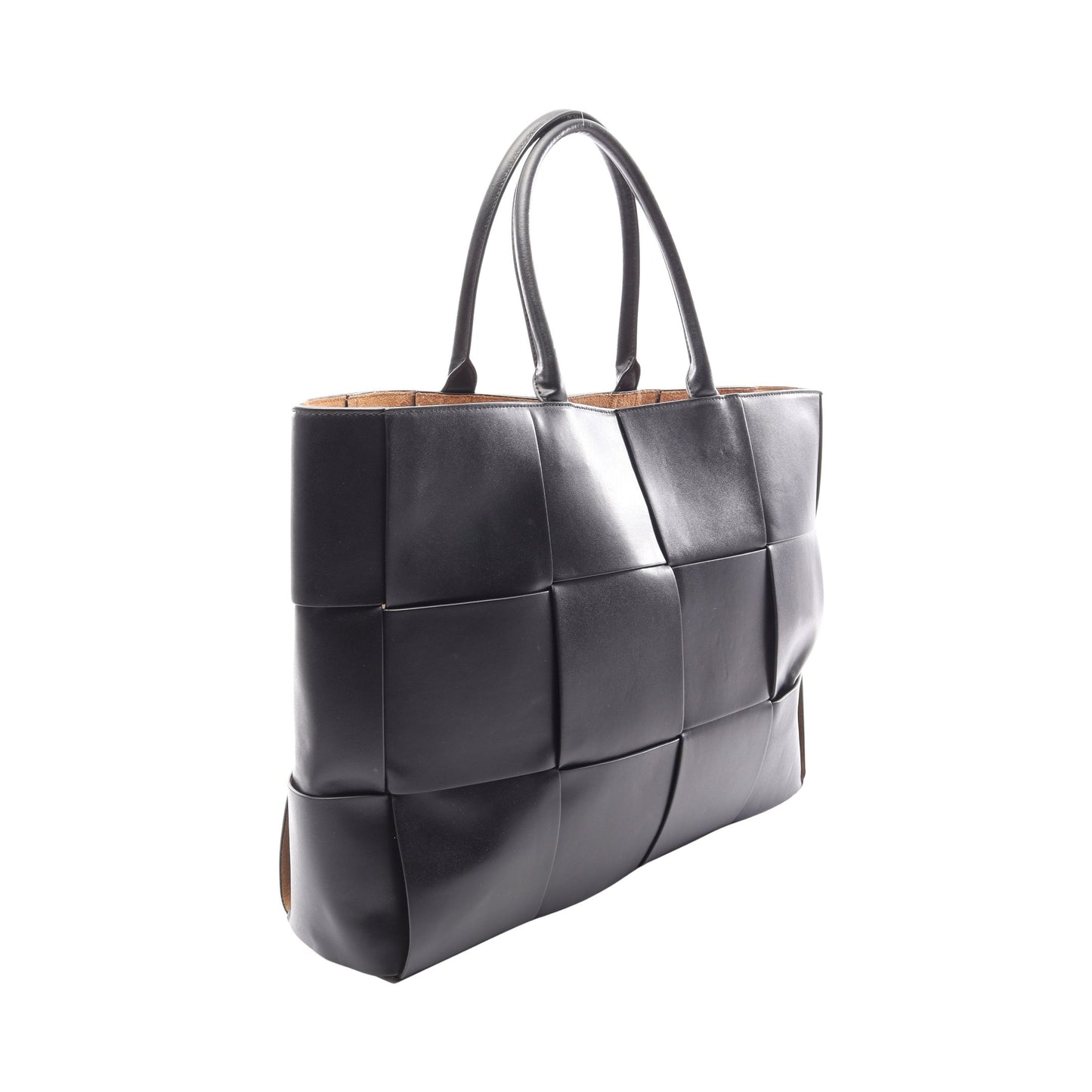 THE ARCO TOTE アルコ ラージ イントレチャート ハンドバッグ トートバッグ レザー ブラック ボッテガヴェネタ