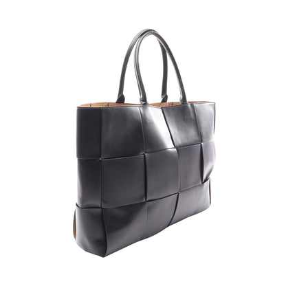 THE ARCO TOTE アルコ ラージ イントレチャート ハンドバッグ トートバッグ レザー ブラック ボッテガヴェネタ