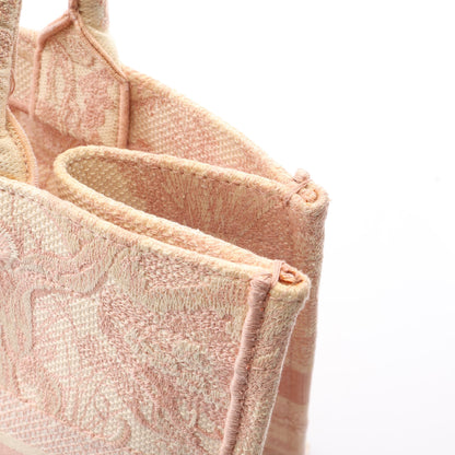 BOOK TOTE ブックトート ミディアム ハンドバッグ トートバッグ キャンバス アイボリー ライトピンク クリスチャンディオール