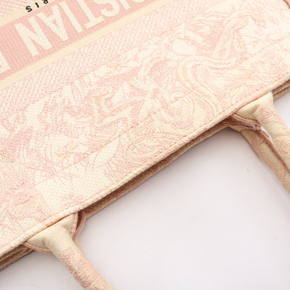 BOOK TOTE ブックトート ミディアム ハンドバッグ トートバッグ キャンバス アイボリー ライトピンク クリスチャンディオール