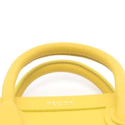 ラゲージ ナノショッパー 2WAY ハンドバッグ レザー イエロー セリーヌ