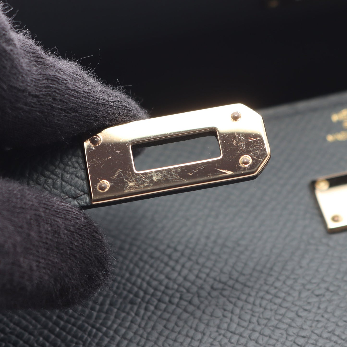 ケリーロング トゥーゴー グリミスティ ショルダーバッグ ヴォーエプソン グレー ゴールド金具 W刻印 エルメス