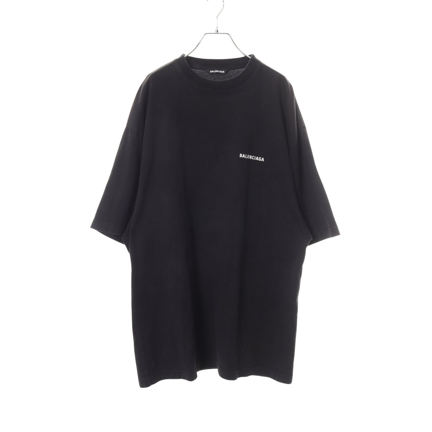 ロゴプリント オーバーサイズ 半袖Tシャツ コットン ブラック バレンシアガ