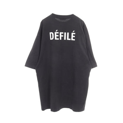 ロゴプリント オーバーサイズ 半袖Tシャツ コットン ブラック バレンシアガ
