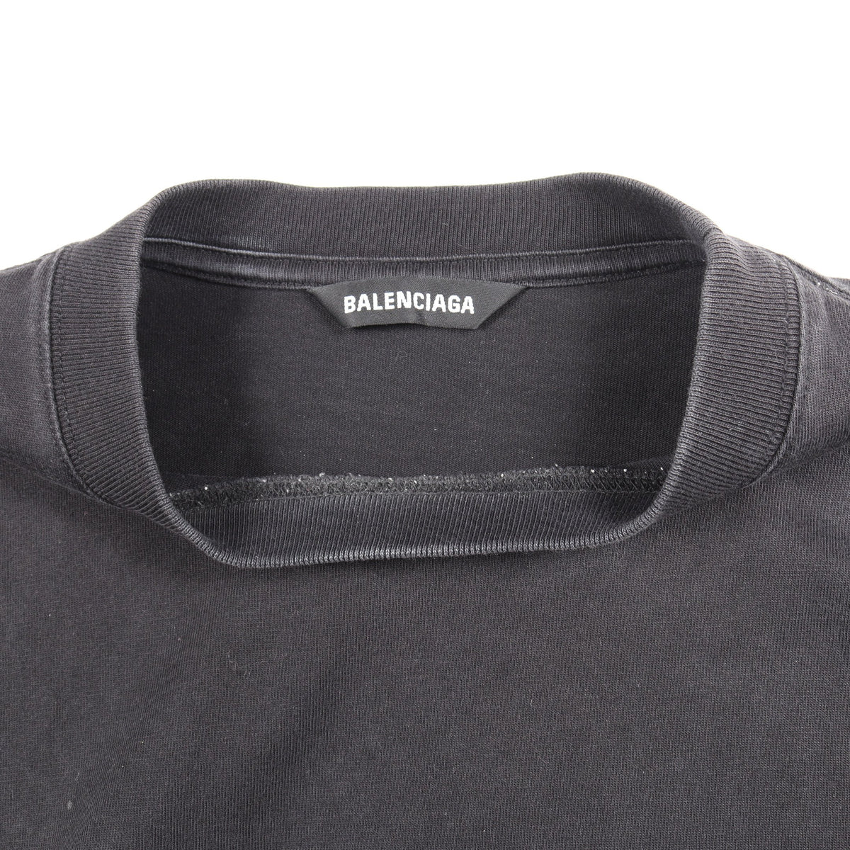 ロゴプリント オーバーサイズ 半袖Tシャツ コットン ブラック バレンシアガ