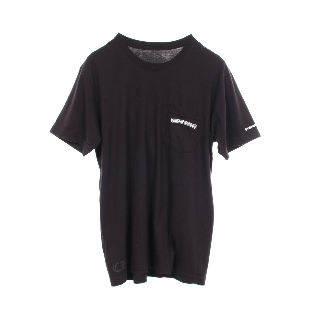 スクロールラベル 半袖Tシャツ コットン ブラック クロムハーツ