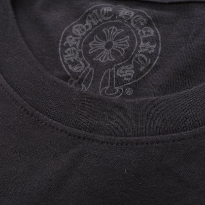 スクロールラベル 半袖Tシャツ コットン ブラック クロムハーツ