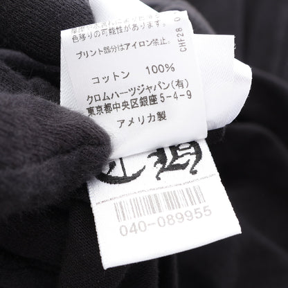 スクロールラベル 半袖Tシャツ コットン ブラック クロムハーツ