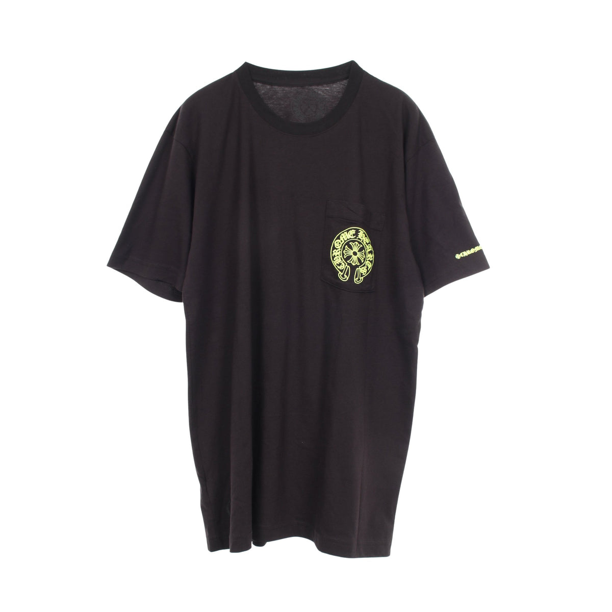 ホースシュー ネオンプリント 半袖Tシャツ コットン ブラック クロムハーツ