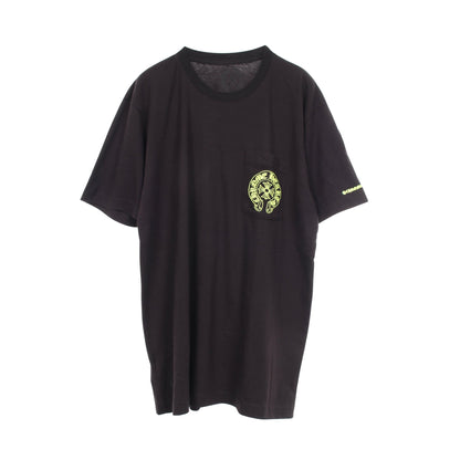 ホースシュー ネオンプリント 半袖Tシャツ コットン ブラック クロムハーツ