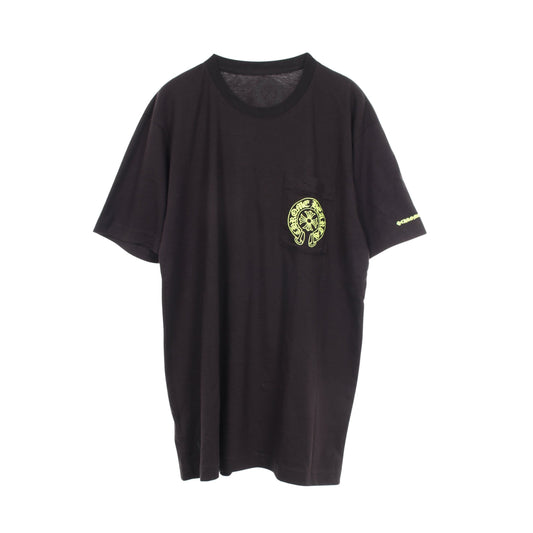 ホースシュー ネオンプリント 半袖Tシャツ コットン ブラック クロムハーツ