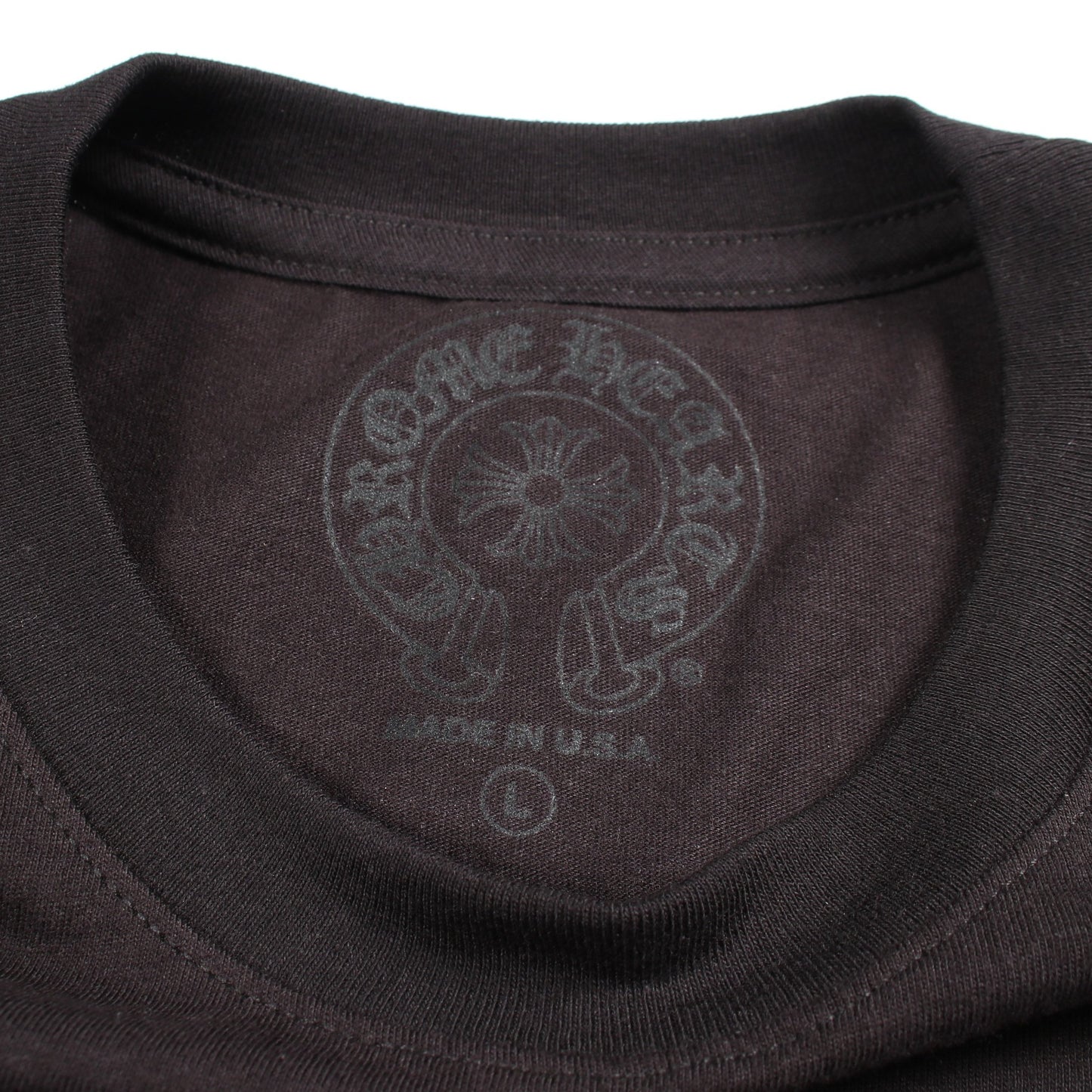 ホースシュー ネオンプリント 半袖Tシャツ コットン ブラック クロムハーツ