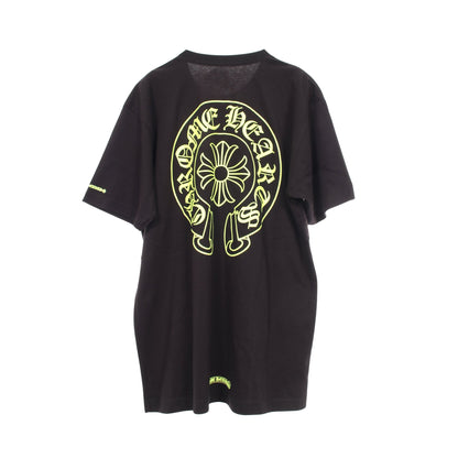 ホースシュー ネオンプリント 半袖Tシャツ コットン ブラック クロムハーツ