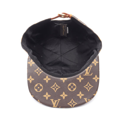 LOUIS VUITTON × Supreme LV 5-Panel Hat モノグラム キャップ レザー ブラウン ルイヴィトン
