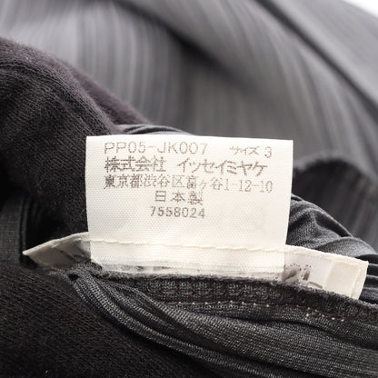 プリーツ ハイネック 半袖 カットソー グレー プリーツプリーズ