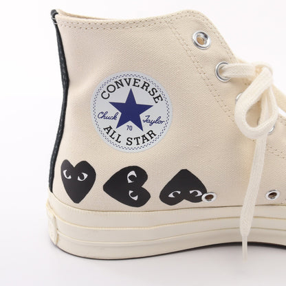 PLAY COMME des GARCONS × converse Chuck 70 Multi-Heart ハイカットスニーカー ファブリック オフホワイト ブラック プレイコムデギャルソン シューズ PLAY COMME des GARCONS