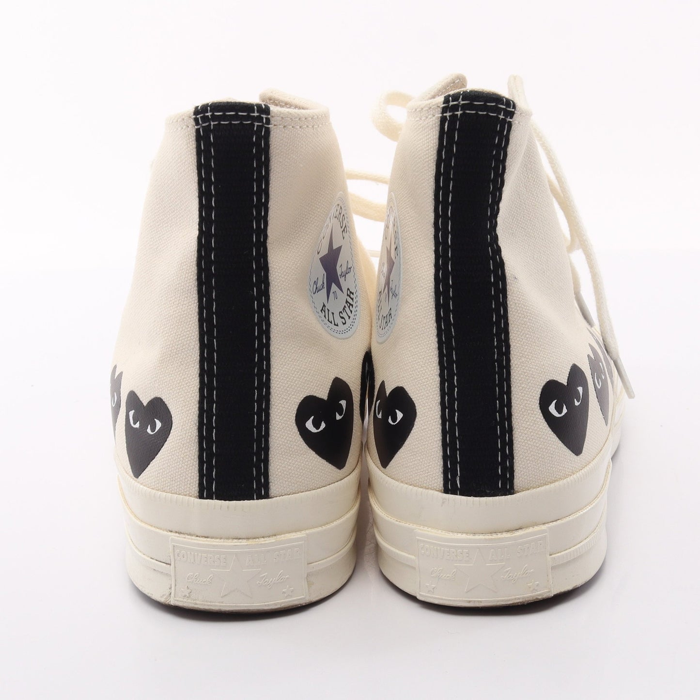 PLAY COMME des GARCONS × converse Chuck 70 Multi-Heart ハイカットスニーカー ファブリック オフホワイト ブラック プレイコムデギャルソン シューズ PLAY COMME des GARCONS