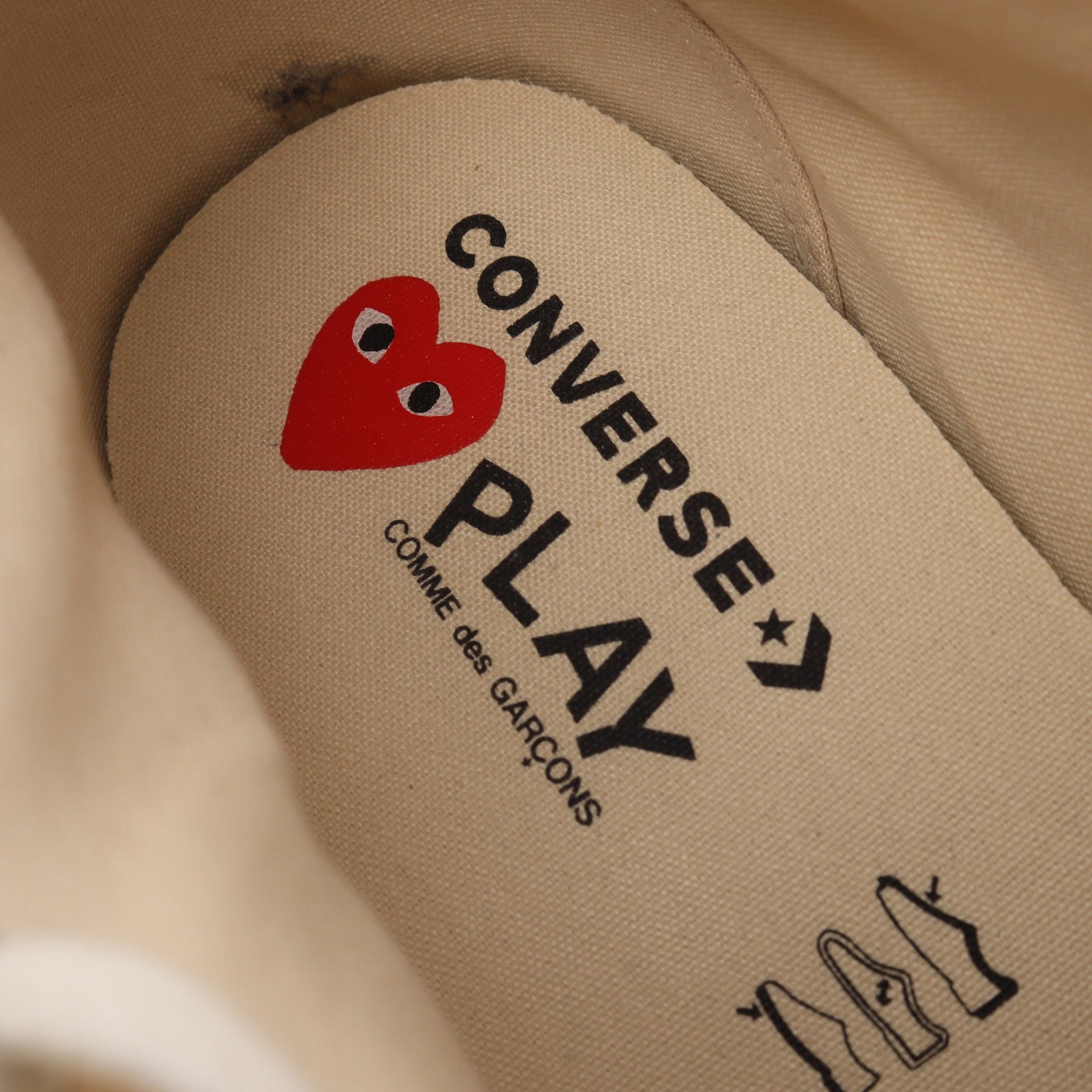 PLAY COMME des GARCONS × converse Chuck 70 Multi-Heart ハイカットスニーカー ファブリック オフホワイト ブラック プレイコムデギャルソン シューズ PLAY COMME des GARCONS