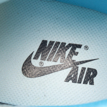 OFF-WHITE × Nike AIR JORDAN 1 POWDER ハイカットスニーカー ファブリック レザー ブルー アイボリー ホワイト オフホワイト