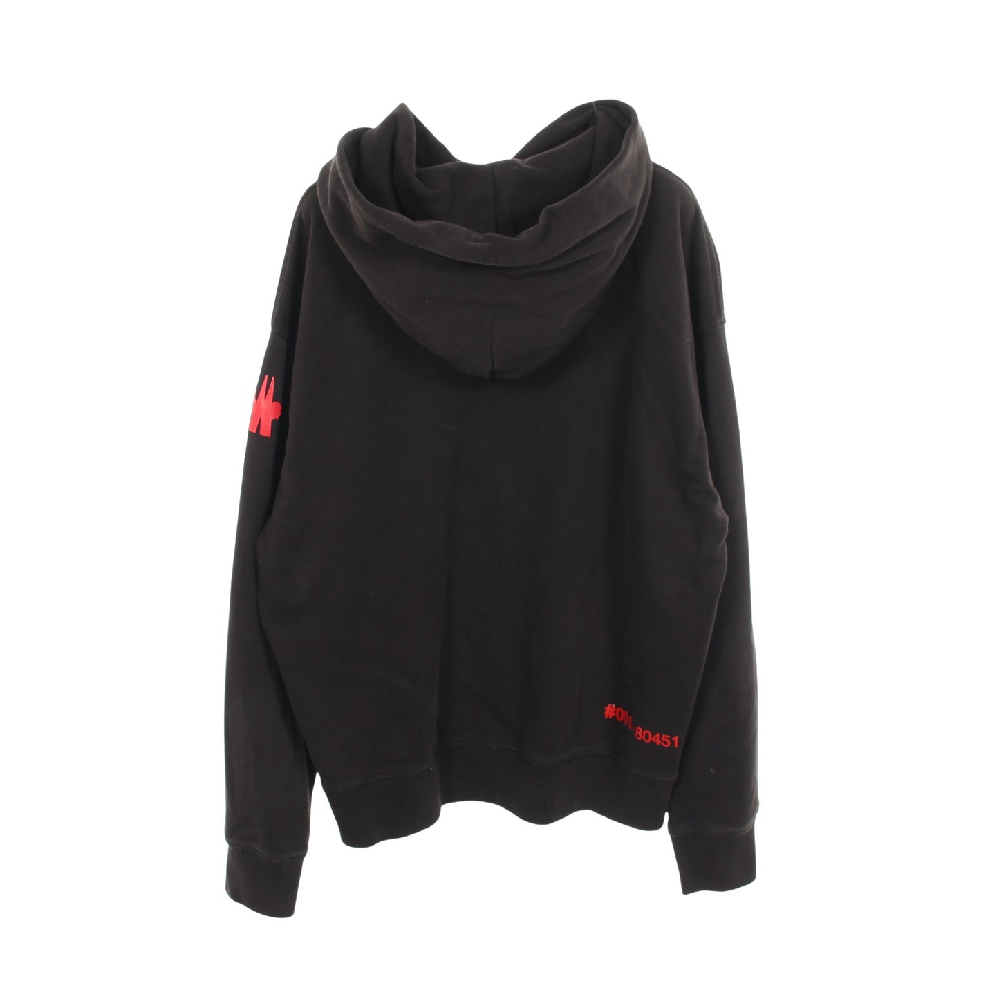 MAGLIA CON CAPPUCCIO プルオーバーパーカー コットン ブラック モンクレールグルノーブル