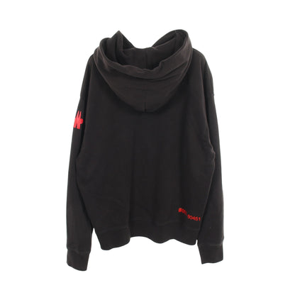 MAGLIA CON CAPPUCCIO プルオーバーパーカー コットン ブラック モンクレールグルノーブル
